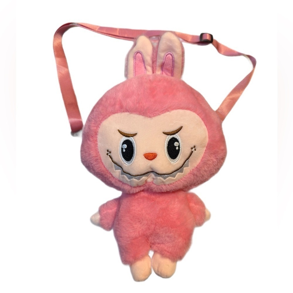 Plush Labubu Crossbody Bag Pink purse accessory